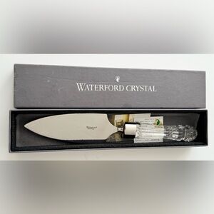 Waterford Crystal Lismore Wedding Serrated Cake/Pie Server Serving Silver Knife